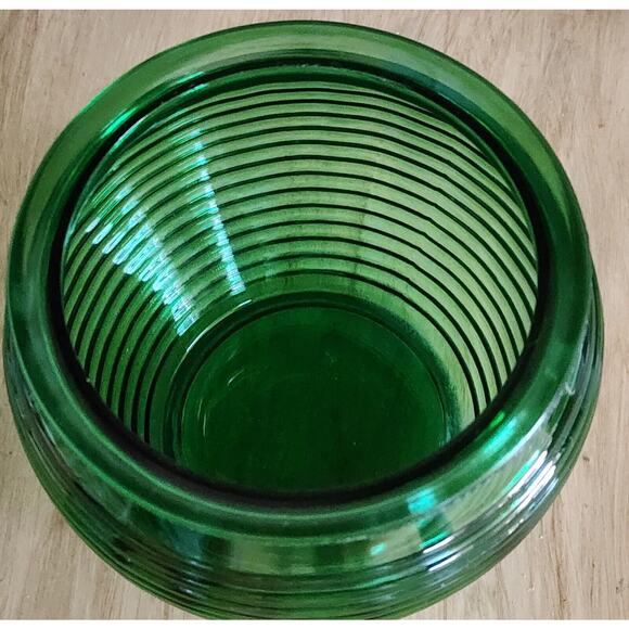 National Potteries Cleveland, Ohio Green Ribbed Glass Division 1162 Mold See Pic - Picture 7 of 10